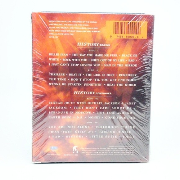 History by Michael Jackson (Cassette, 1995) RARE CASSETTES SEALED NEW - Picture 2 of 3